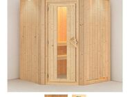 Karibu Sauna Larin, BxTxH: 165 x 165 x 202 cm, 68 mm, (Set) ohne Ofen