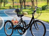 Dreirad für Erwachsene, 24 Zoll 7 Gang 3 Rad Senioren Fahrrad Tricycle mit Korb (perfekt für Senioren) NEU - Köln
