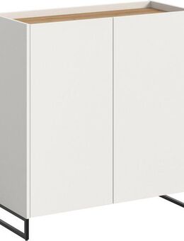 INOSIGN Schuhschrank EVRID, Breite 90cm, 2 Türen, 5 Einlegeböden, inkl. Metall-Kufenfüße (1-St., individuell mit anderen Artikel der Serie EVRID erweiterbar) Schuhkommode, Kommode, Sideboard, Garderobenschrank, Flurkommode