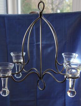 Metall Kerzenhänger, vierarmig, Glaskerzenhalter, ca.53 cm breit, ca.45 cm hoch - Köln