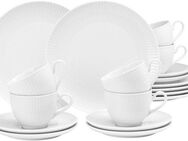 Seltmann Weiden Kaffeeservice Geschirr-Set, 18 Teile, Amina (18-tlg), 6 Personen, Porzellan, Made in Germany