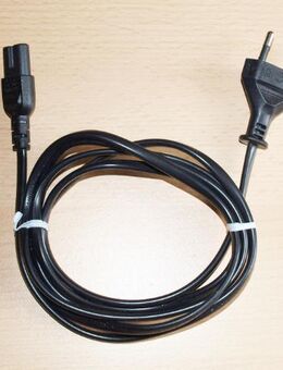 Stromkabel / Netzkabel „schwarz“ (Stecker auf Euro8 Buchse) ca. 1,2m - Andernach