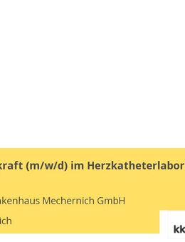Pflegefachkraft (m/w/d) im Herzkatheterlabor - Mechernich