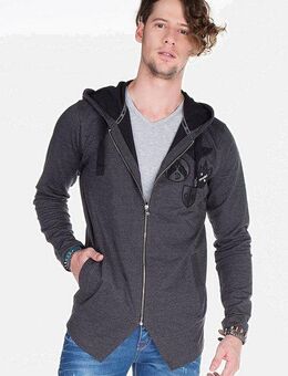 Cipo & Baxx Sweatjacke Sweatjacke (1-tlg) mit ausgefallenem Saum, CL-238