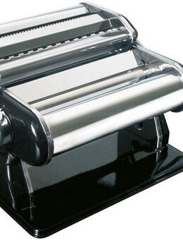 GEFU Nudelmaschine PASTA PERFETTA NERO, frische Pasta leicht gemacht, intuitive Bedienung, Edelstahl