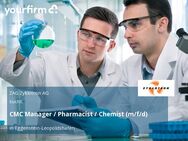 CMC Manager / Pharmacist / Chemist (m/f/d) - Eggenstein-Leopoldshafen