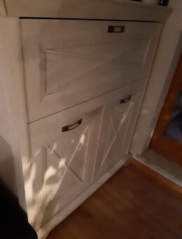 Massiver Barschrank (Weiss, T50 x H144 x B125 cm) - Eichenau