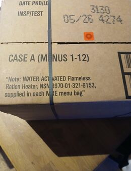 US MRE Meals Ready to Eat case - Kindsbach