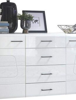 Innostyle Sideboard SPIRIT PLUS (3 St), weiß hochglanz MDF
