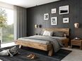 Bett Heinrich 140 x 200 cm Eiche Rustic massiv geölt HEI-140 in 32278
