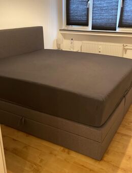 Emma Premium Stauraum Boxspringbett grau - 180x200 - Duisburg Zentrum