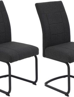 HELA Freischwinger BRINDISI, Esszimmerstuhl (Set, 2 St), XL-Sitz,Federkorb,140kg belastbar,Zertifizierter "Waterfree" Stoff