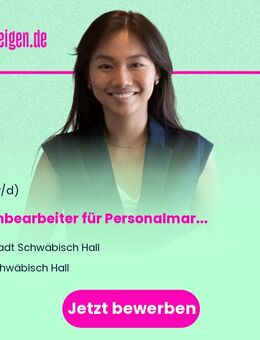 Sachbearbeiter für Personalmarketing und Personalentwicklung (m/w/d) - Schwäbisch Hall
