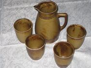 Krug mit 4 Bechern - Lilien Steingut Porzellan Austria - Serie: Country Range - Bottrop