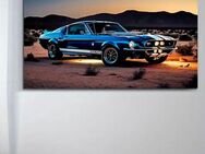 Alter Mustang Vintage Sportwagen Auto Leinwand Wandbild Poster - Schweinfurt