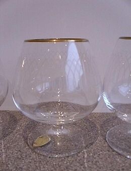 Spiegelau Schwenker Cognacschwenker Dekor Goldrand Vintage 4 Gläser zus. 7,- - Flensburg