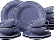 Seltmann Weiden Teeservice Geschirr-Set, 18 Teile, Beat, klein (18-tlg), 6 Personen, Porzellan, Tassen, Untertassen, Teller, Made in Germany, 18 Teile, für 6 Personen