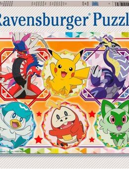 Ravensburger Puzzle Pokémon Karmesin und Purpur, 100 Puzzleteile, 100 XXL-Teile, Made in Germany