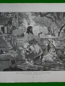 Grafik : Christus bei Maria und Martha. , Gemälde von Heinrich Siemiradzki . , Blatt 42cm x 29cm , M - C in 02828