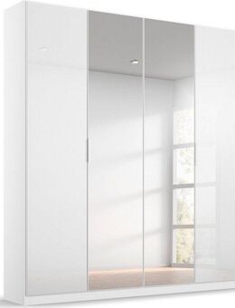 rauch Drehtürenschrank Kleiderschrank Schrank Garderobe KOLUNA mit Glastüren und Spiegel inkl. 2 Innenschubladen sowie extra Einlegeböden MADE IN GERMANY