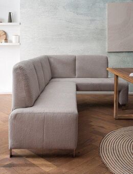exxpo - sofa fashion Eckbank Intenso, viele Bezugsstoffe Cord, Leder, Struktur 244/157 cm (B/T), hohe Bodenfreiheit, frei im Raum stellbar, hoher Sitzkomfort