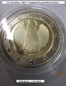 2011 2 €uro - F - Fehlprägung- seltenst - s.Bild(er) - - Mahlberg
