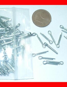 ❗580 Mini-Splinte 1,6x8mm verzinkt z.B. für den Modellbau - Dassel