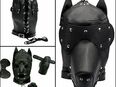 4 Teiliges Maske Hundemaske Hunde Maske Kostüm Schwarz mit Augenbinde Ohren 29,90€* in 78052