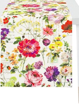 APELT Tischläufer 6850 SUMMERTIME, Sommerdeko, Sommer (1-tlg), mit Sommerblüten, Digitaldruck, Blüten Motiv