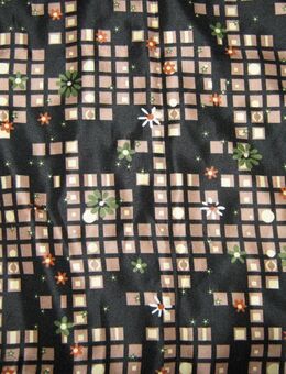 NEU * Edel * Original VINTAGE * DESIGNER * Blüten * Blumen * Flower- Power * Seiden * Niki * Nicky * Tuch * Scarf * schwarz * braun * moos- grün * terra * - Riedlingen