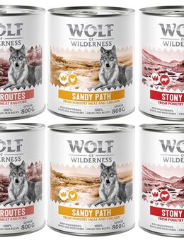 Wolf of Wilderness Senior - mit viel frischem Geflügel 6 x 800 g - Mixpaket