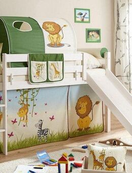 Ticaa Hochbett Manuel mit Rollrost, Kiefer massiv natur oder weiß