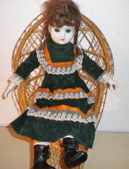 Porzellan/Stoff-Puppe,Alt,ca. 46 cm - Linnich