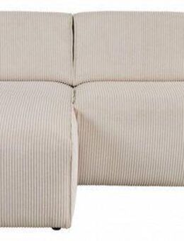 Home affaire Ecksofa Noord mit Kedernaht, Breite 227 cm, L-Form, Cord, Struktur, Webstoff, mit Wellenunterfederung, Massivholzrahmen