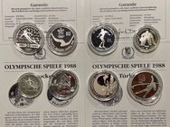 8 Silbermünzen Olympische Spiele 1988 Calgary 160 g Feinsilber - Mannheim