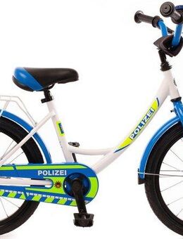Bachtenkirch Kinderfahrrad Kinderfahrrad "POLIZEI" kristall-weiß/blau/neon, 1 Gang, ohne Schaltung