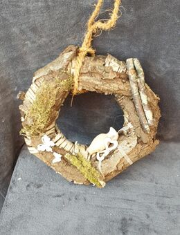 Herbstdeko Unikat, Kranz aus Baumrinde - Wilster