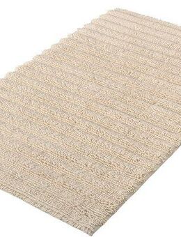 Kleine Wolke Badematte Yara, Höhe 5 mm, beidseitig nutzbar, fußbodenheizungsgeeignet, Baumwolle, rechteckig, Badteppich, Uni Farben, gestreift, waschbar