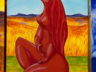 Acrylbild auf Leinwand -Frau-Rot- - Arnsberg