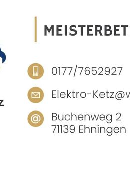 Elektriker für Stuttgart und Umgebung - Ehningen