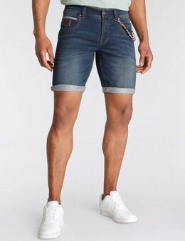 Bruno Banani Jeansshorts (Set, 2-tlg., mit Band) bequemer Sitz, gerade Beinform, mit praktischen Taschen