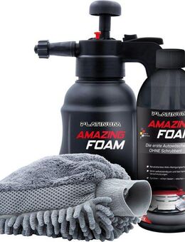 MediaShop Platinum Amazing Foam Auto-Reinigungsmittel (Set, [- inkl. Sprühflasche und Handschuh)