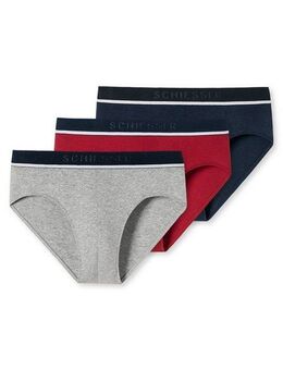 Schiesser Rioslip 95/5 (3er-Pack) mit sportlichem Logo-Webgummibund mit schmalen weißem Ansatz