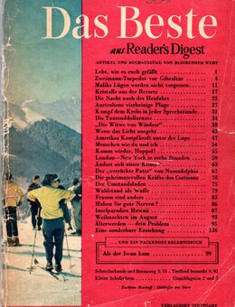 Januar 1951: DAS BESTE aus READER'S DIGEST - Frankfurt (Main)