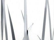EGLO Tischleuchte RIVATO Tischlampe, Nachttischlampe, Glas mit Dekor, weiß, chrom, E27, Leuchtmittel wechselbar, ohne Leuchtmittel, Gräser-Dekor, elegant, modern, Wohnzimmer, Schlafzimmer, 26x9cm