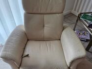 Couchgarnitur 1 Sofa und 1 Sessel Leder bezogen - Kaltenkirchen