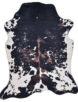 Gino Falcone Fellteppich Emilia, fellförmig, Höhe: 3 mm, Kunstfell, bedruckt, Kuhfell-Optik, ideal im Wohnzimmer & Schlafzimmer