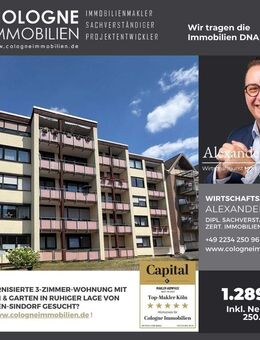 MODERNISIERTE 3-ZIMMER-WOHNUNG IM 1. OG MIT SONNENBALKON & GARTEN IN RUHIGER LAGE VON KERPEN-SINDORF - Kerpen (Kolpingstadt)