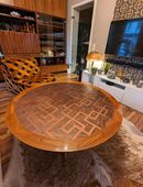 Teak Couchtisch m. Kupfer 50 / 60er Vintage MidCentury in 65462
