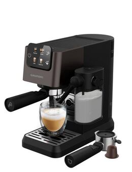 Grundig Siebträgermaschine KSM 6430, mit integriertem Milchbehälter, geeignet für Kaffeepads und Kapseln